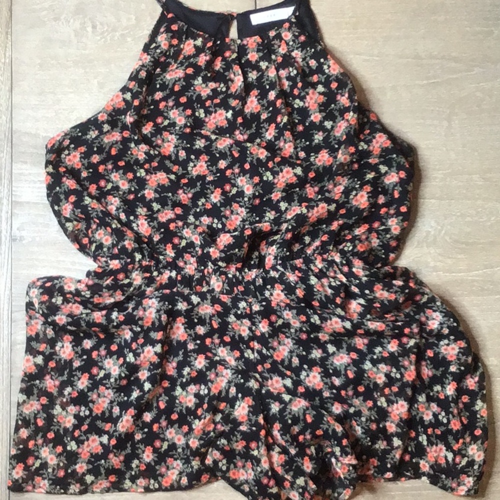 Lush Floral Shorts Romper